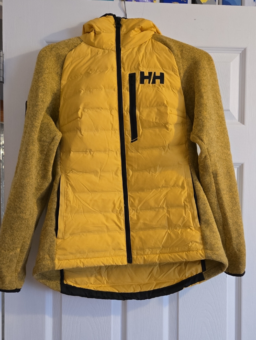 Helly Hansen Yellow Quilted Hybrid Puffer Jacket